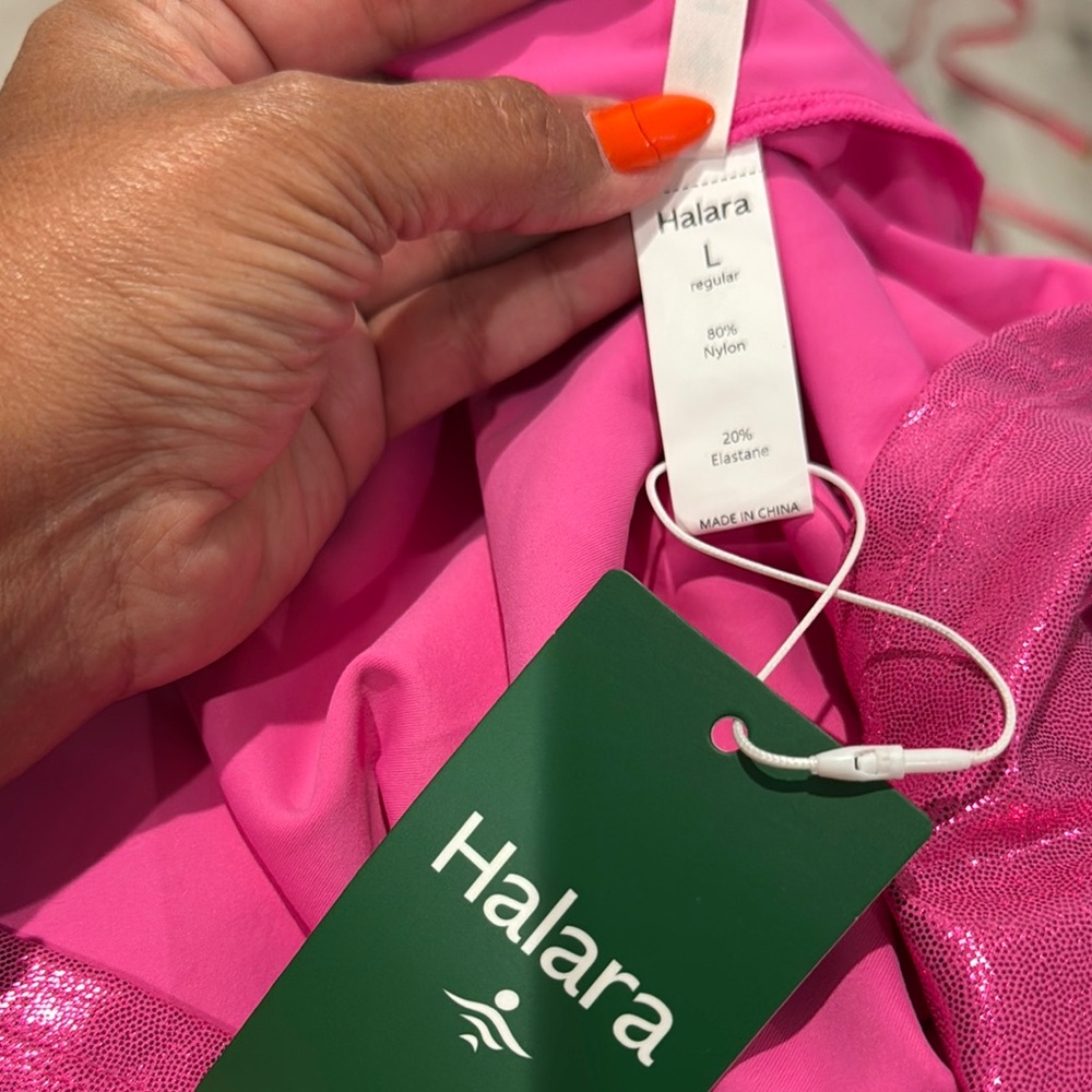 HALARA Metallic Pink Skirt with Slit - Picture 7 of 11